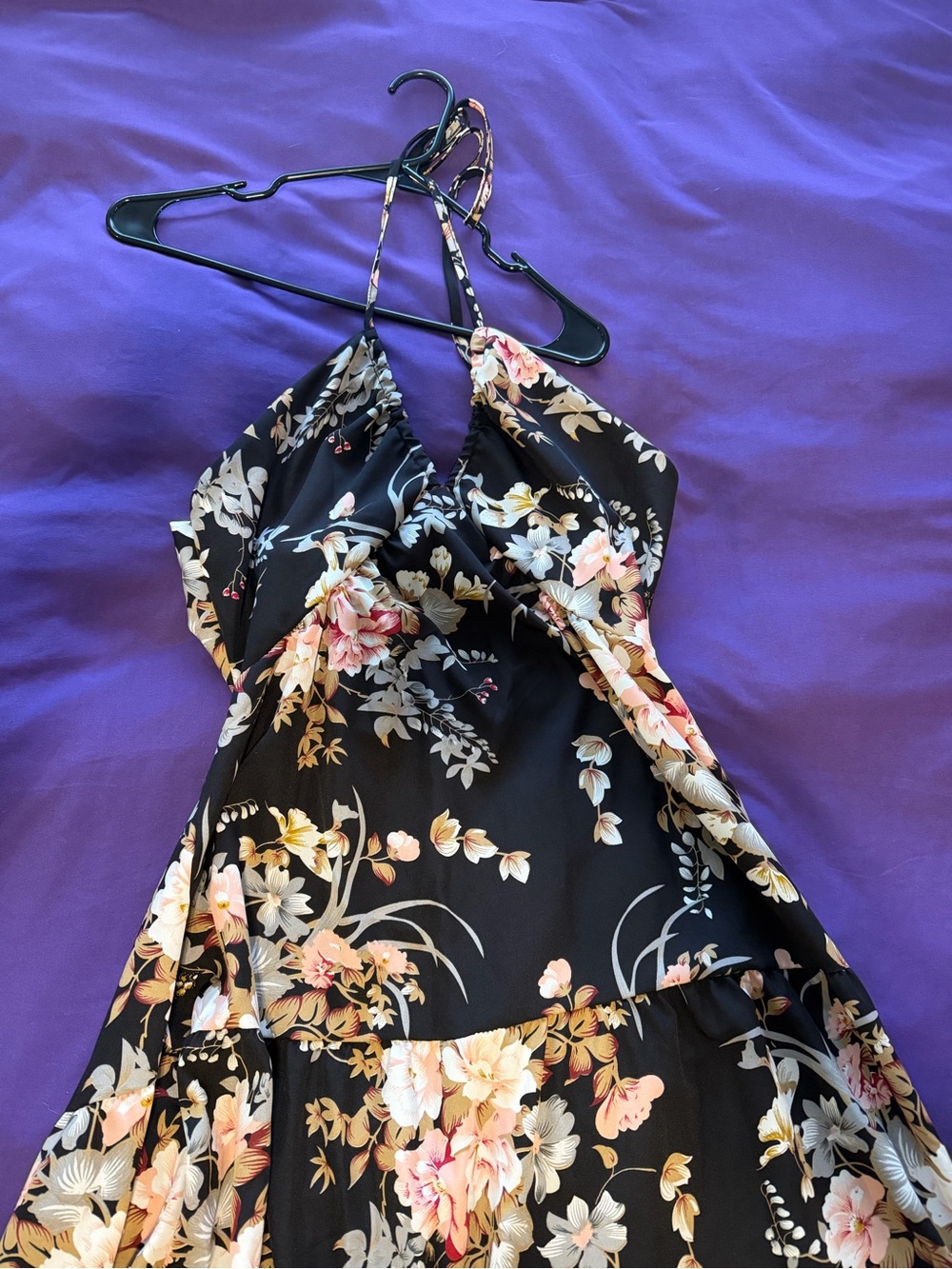 SHEIN Black Floral High Low Dress - Picture 4 of 6